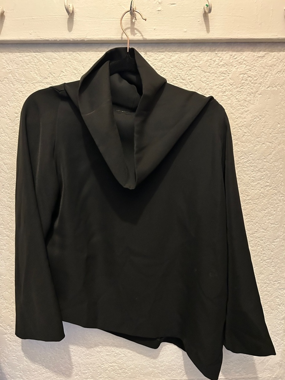 Donna Karan Black Cowl Neck Sweater